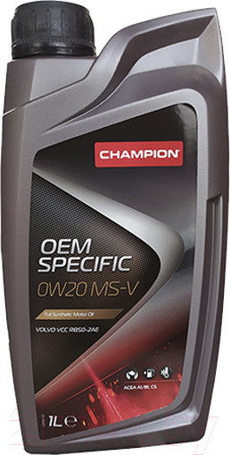 Изображение товара Моторное масло Champion OEM Specific MS-V 0W20 / 8229374 (1л)