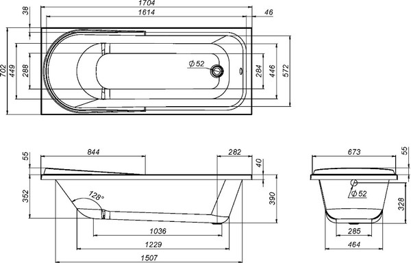 Изображение товара Ванна акриловая AM.PM Like W80A-170-070W-A