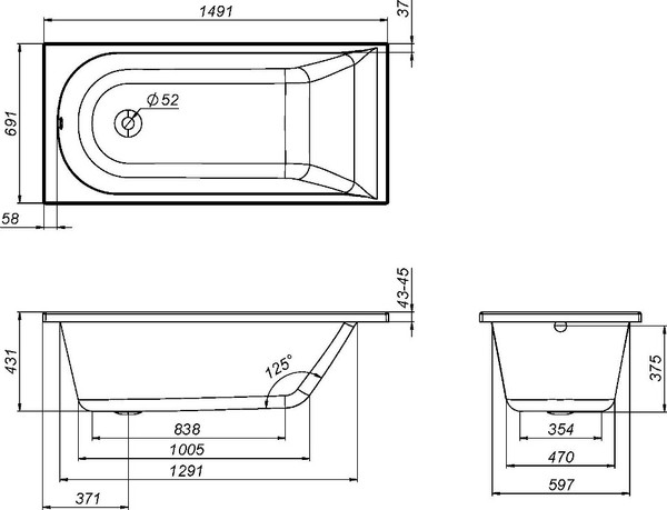Изображение товара Ванна акриловая AM.PM Spirit W72A-150-070W-A2
