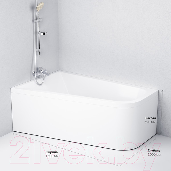 Изображение товара Ванна акриловая AM.PM Spirit W72A-160L100W-A2