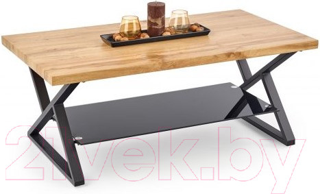 Изображение товара Журнальный столик Halmar Xena Prostokat (натуральный дуб/черный)