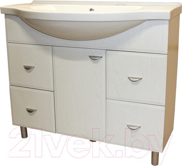 Изображение товара Тумба с умывальником СанитаМебель Лотос 601.1000 + 1WH110255