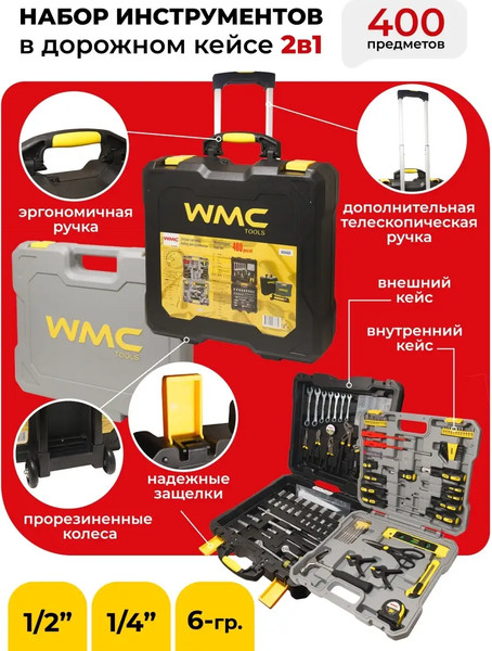 Изображение товара Универсальный набор инструментов WMC Tools 40400(48123)