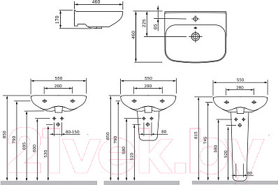 Изображение товара Умывальник AM.PM Like C804221WH