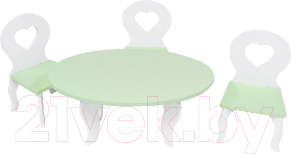 Изображение товара Набор аксессуаров для пупса Paremo Набор мебели. Шик Мини / PFD120-51M (белый/салатовый)