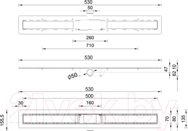Изображение товара Трап для душа Styron Harmony STY-H-50