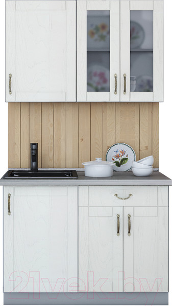 Изображение товара Кухонный гарнитур Интерлиния Мила Крафт 1.1 (дуб полярный)