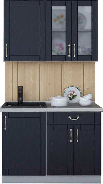 Изображение товара Кухонный гарнитур Интерлиния Мила Крафт 1.1 (дуб королевский)