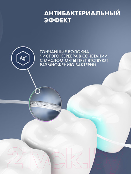 Изображение товара Зубная нить Splat Professional с мятой и волокнами серебра супертонкая (30м)