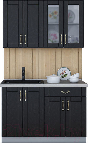 Изображение товара Кухонный гарнитур Интерлиния Мила Крафт 1.2А (дуб английский)