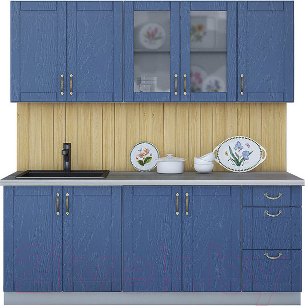 Изображение товара Кухонный гарнитур Интерлиния Мила Крафт 2.0А (дуб лазурный)