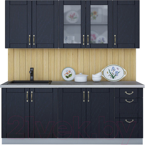 Изображение товара Кухонный гарнитур Интерлиния Мила Крафт 2.0А (дуб королевский)