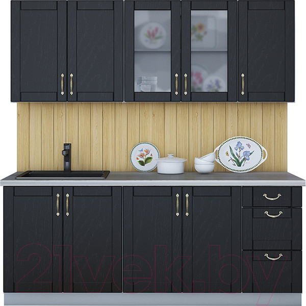 Изображение товара Кухонный гарнитур Интерлиния Мила Крафт 2.0А (дуб английский)