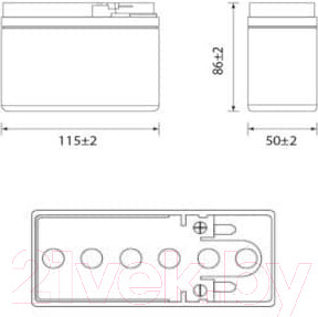 Изображение товара Мотоаккумулятор DELTA AGM СТ 12026 / YTX4A-BS (2.5 А/ч)