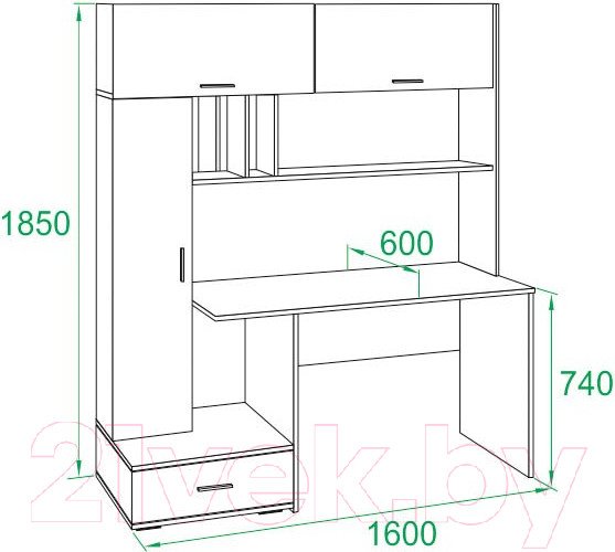 Изображение товара Компьютерный стол Сокол-Мебель КСТ-17 (дуб сонома/белый)