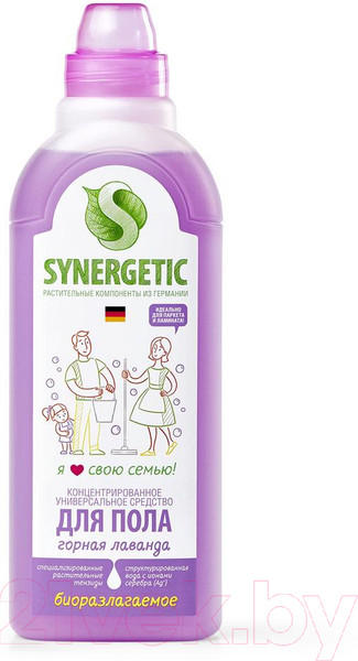 Изображение товара Чистящее средство для пола Synergetic Биоразлагаемое. Горная лаванда (750мл)