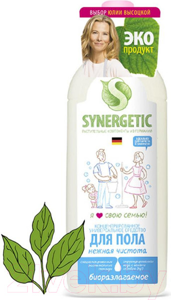 Изображение товара Чистящее средство для пола Synergetic Биоразлагаемое. Нежная чистота (750мл)