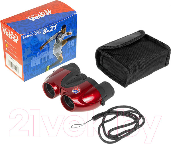 Изображение товара Бинокль Veber 8х21 / 26096 (рубиновый)