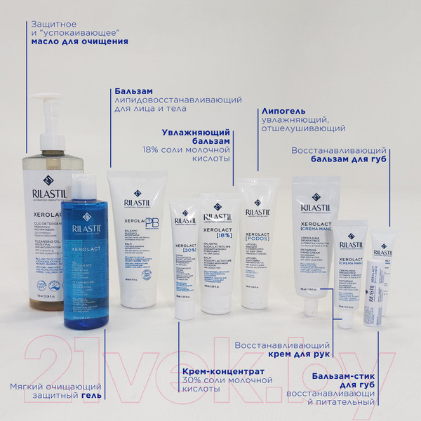 Изображение товара Крем для тела Rilastil Xerolact E 30% соли молочной кислоты для сухой чувствител. кожи (40мл)