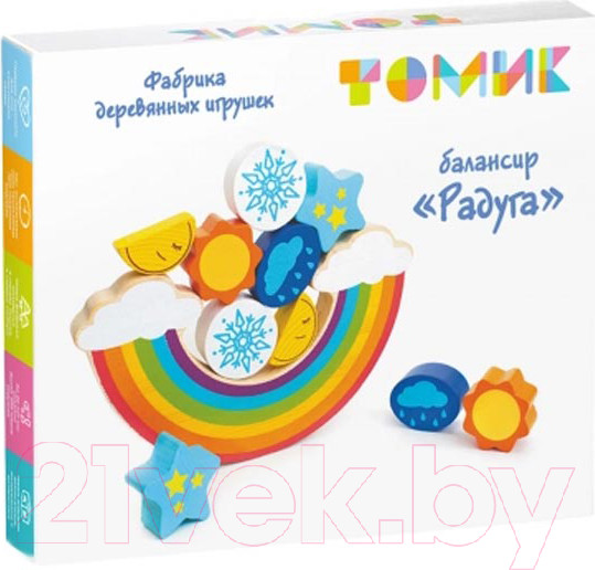 Изображение товара Развивающая игрушка Томик Собирайка. Балансир Радуга / 1-09