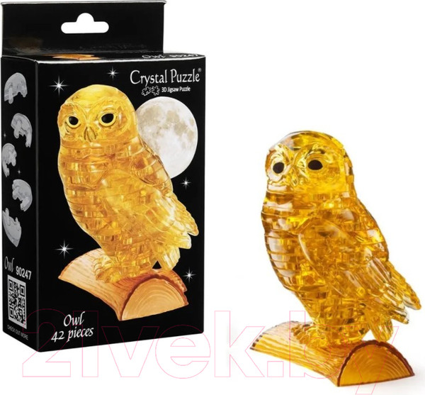 Изображение товара 3D-пазл Crystal Puzzle Сова / 90247 (золото)