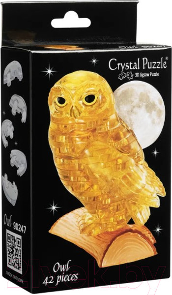 Изображение товара 3D-пазл Crystal Puzzle Сова / 90247 (золото)