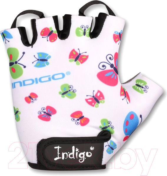 Изображение товара Велоперчатки Indigo Sport Butterfly / IN178 (M, белый)
