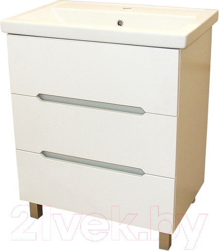 Изображение товара Тумба с умывальником СанитаМебель Сизаль 64.700 + Фостер 70
