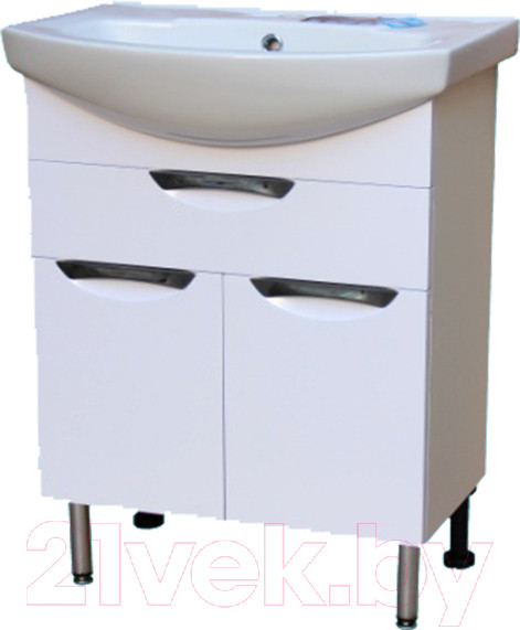 Изображение товара Тумба с умывальником СанитаМебель Камелия-64.22 Д3 + Балтика 60