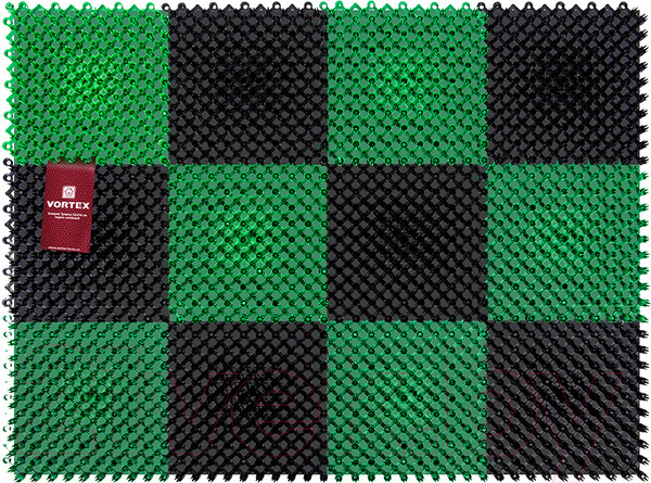 Изображение товара Коврик грязезащитный VORTEX Травка 42x56 / 23001 (черно-зеленый)