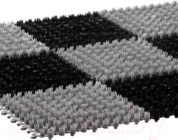 Изображение товара Коврик грязезащитный VORTEX Травка 42x56 / 23005 (черно-серый)