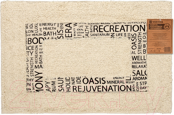 Изображение товара Коврик для ванной VORTEX Орнамент / 20200 (40x60)