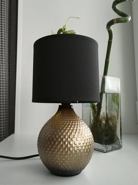 Изображение товара Прикроватная лампа Лючия Дубай 449 (темное золото/черный)