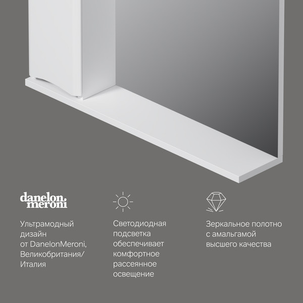 Изображение товара Шкаф с зеркалом для ванной AM.PM Like M80MPL0801WG