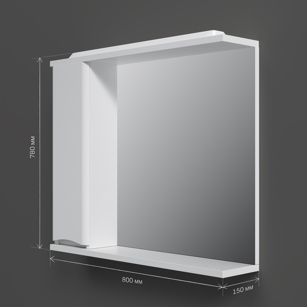 Изображение товара Шкаф с зеркалом для ванной AM.PM Like M80MPL0801WG