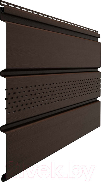 Изображение товара Софит для крыши Docke Standart с центральной перфорацией (шоколад)