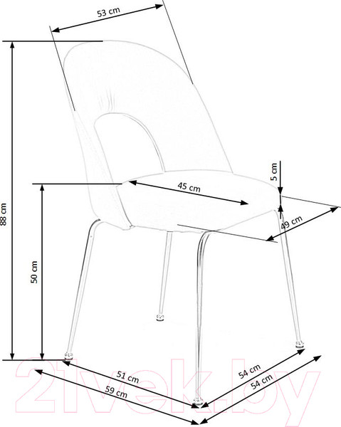 Изображение товара Стул Halmar K385 (черный/золото)