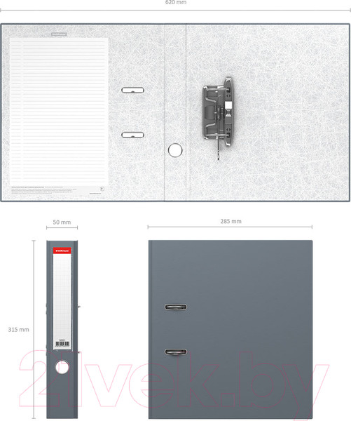 Изображение товара Папка-регистратор Erich Krause Granite / 43525 (серый)