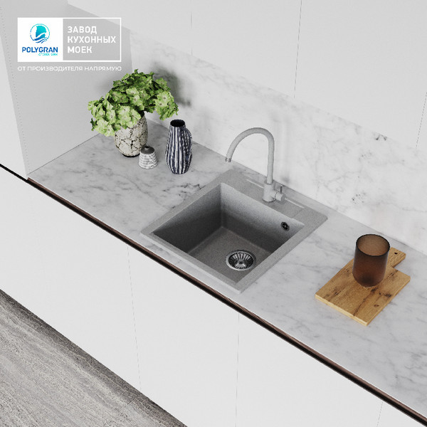 Изображение товара Мойка кухонная Polygran Argo-460 (серый)