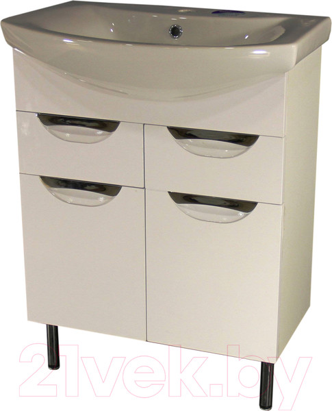 Изображение товара Тумба с умывальником СанитаМебель Эмили 601.650 + Балтика 65