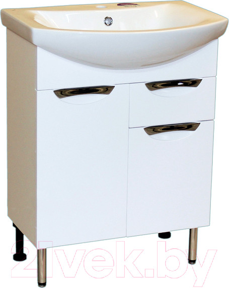 Изображение товара Тумба с умывальником СанитаМебель Камелия-65.31 Д3 + Балтика 65