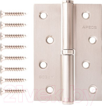 Изображение товара Петля дверная Apecs 100x70-B-Steel-NIS-R (матовый никель)