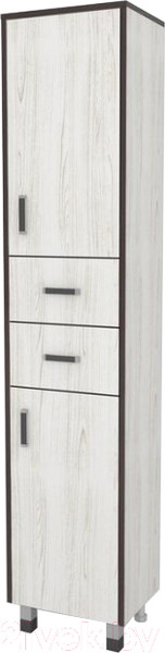 Изображение товара Шкаф-пенал для ванной Какса-А Винтер / 458396 (с 2 ящиками)