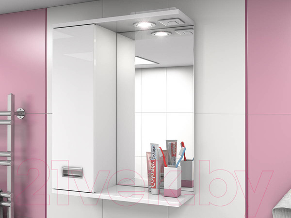 Изображение товара Шкаф с зеркалом для ванной Какса-А Пикколо с/о 62 L / 458385