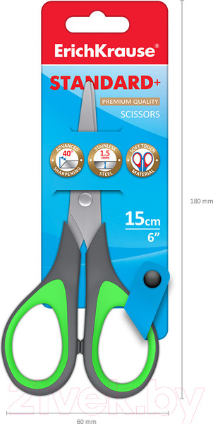 Изображение товара Ножницы канцелярские Erich Krause Standard+ / 35098