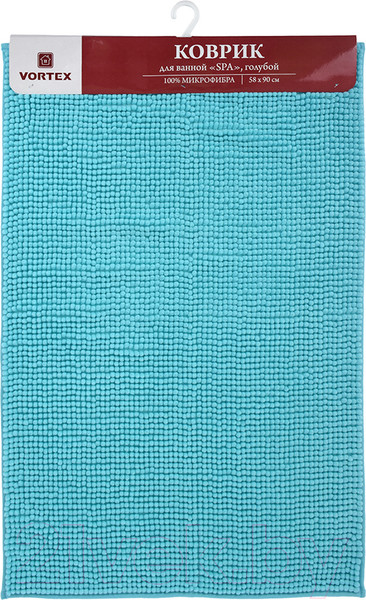 Изображение товара Коврик для ванной VORTEX Spa / 24266 (58x90, голубой)