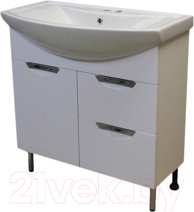 Изображение товара Тумба с умывальником СанитаМебель Камелия-67.51к Д3 + Балтика 80