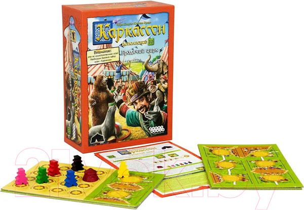Изображение товара Дополнение к настольной игре Мир Хобби Каркассон 10: Бродячий цирк / 915262
