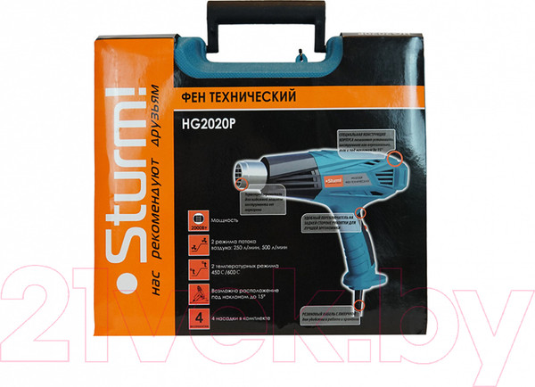 Изображение товара Строительный фен Sturm! HG2020P