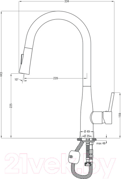 Изображение товара Смеситель Deante Lukrecja BDH B720